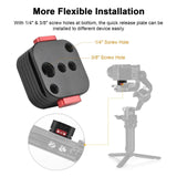 DSLR tripod mount adapter with anti-slip rubber and metal base