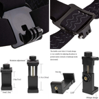 adjustable anti slip head strap for action cameras