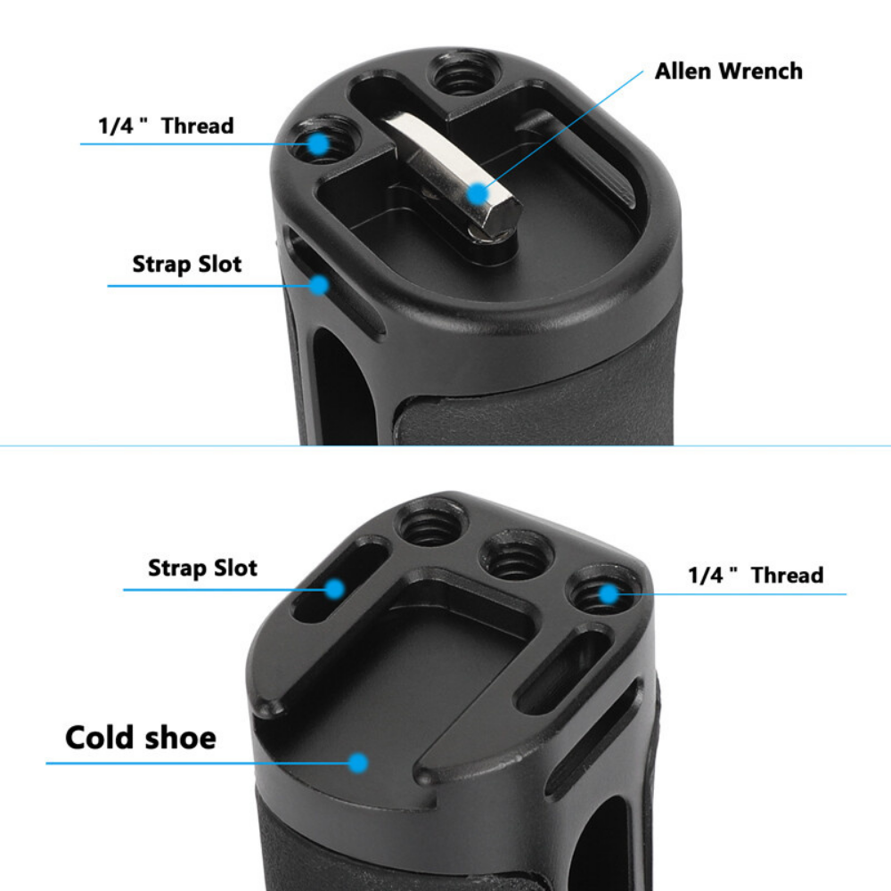 side handle grip for mirrorless camera cage