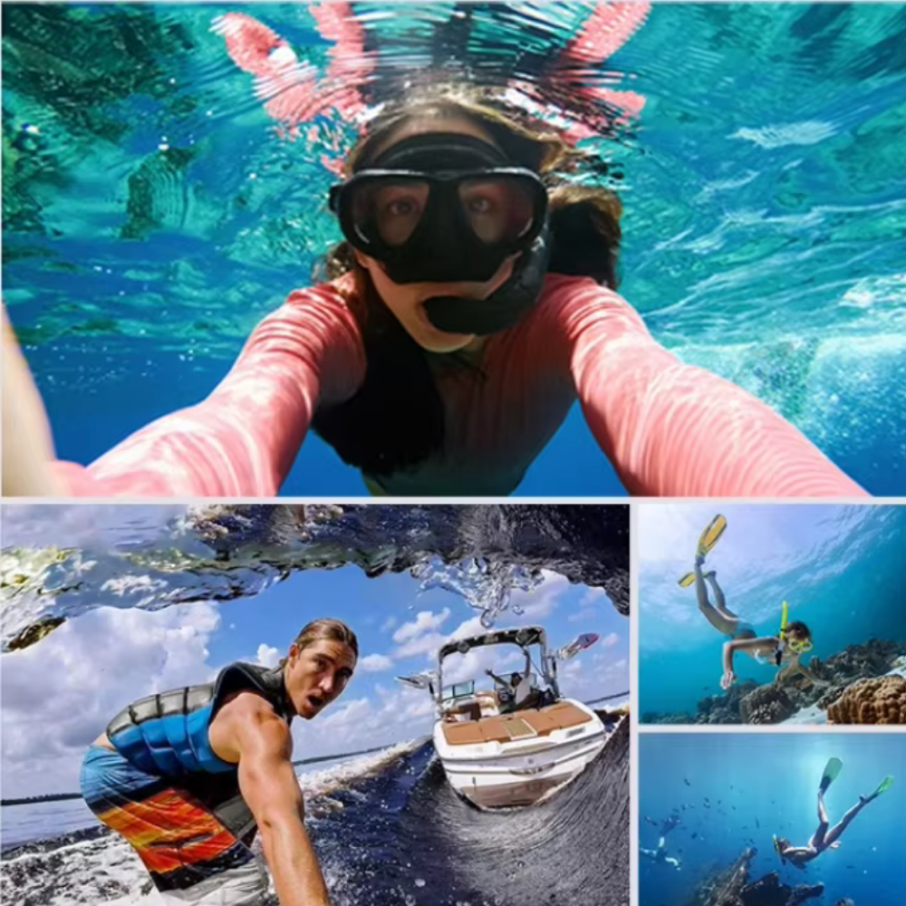 diving case with tempered glass lens gopro
