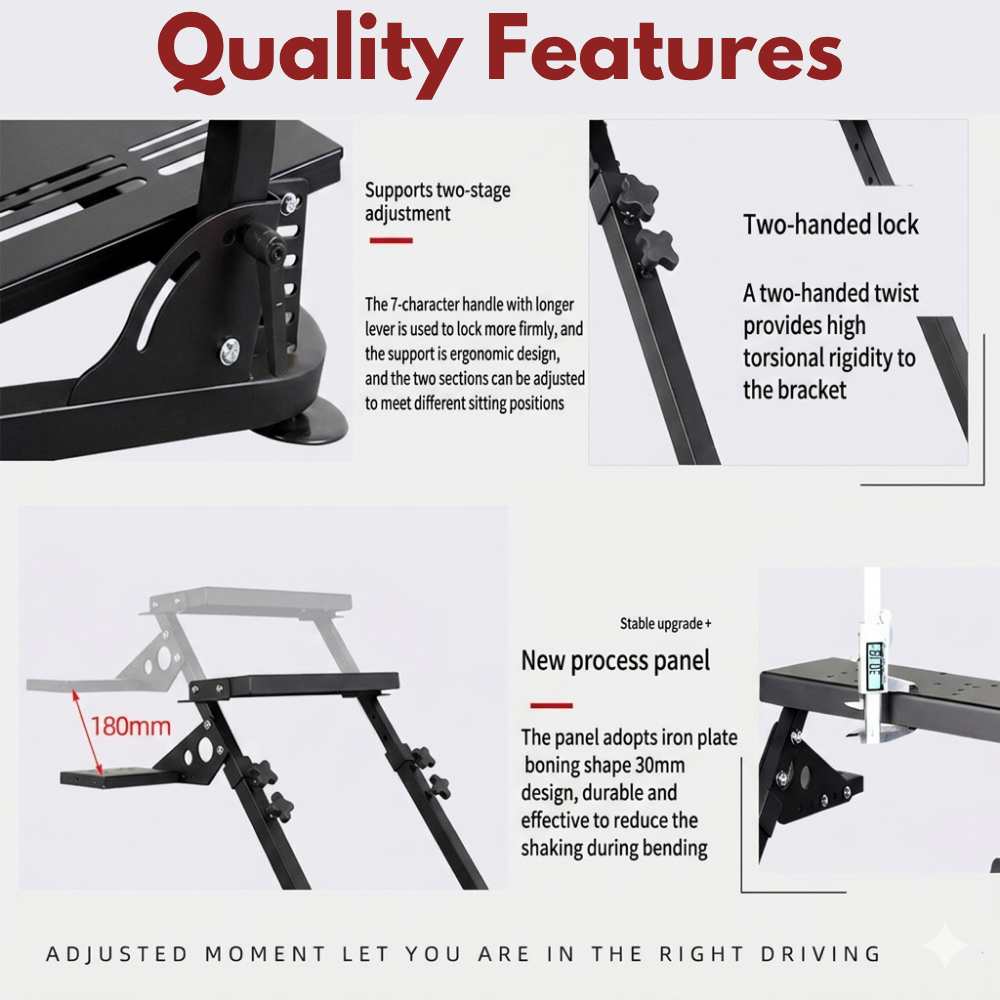adjustable racing simulator stand