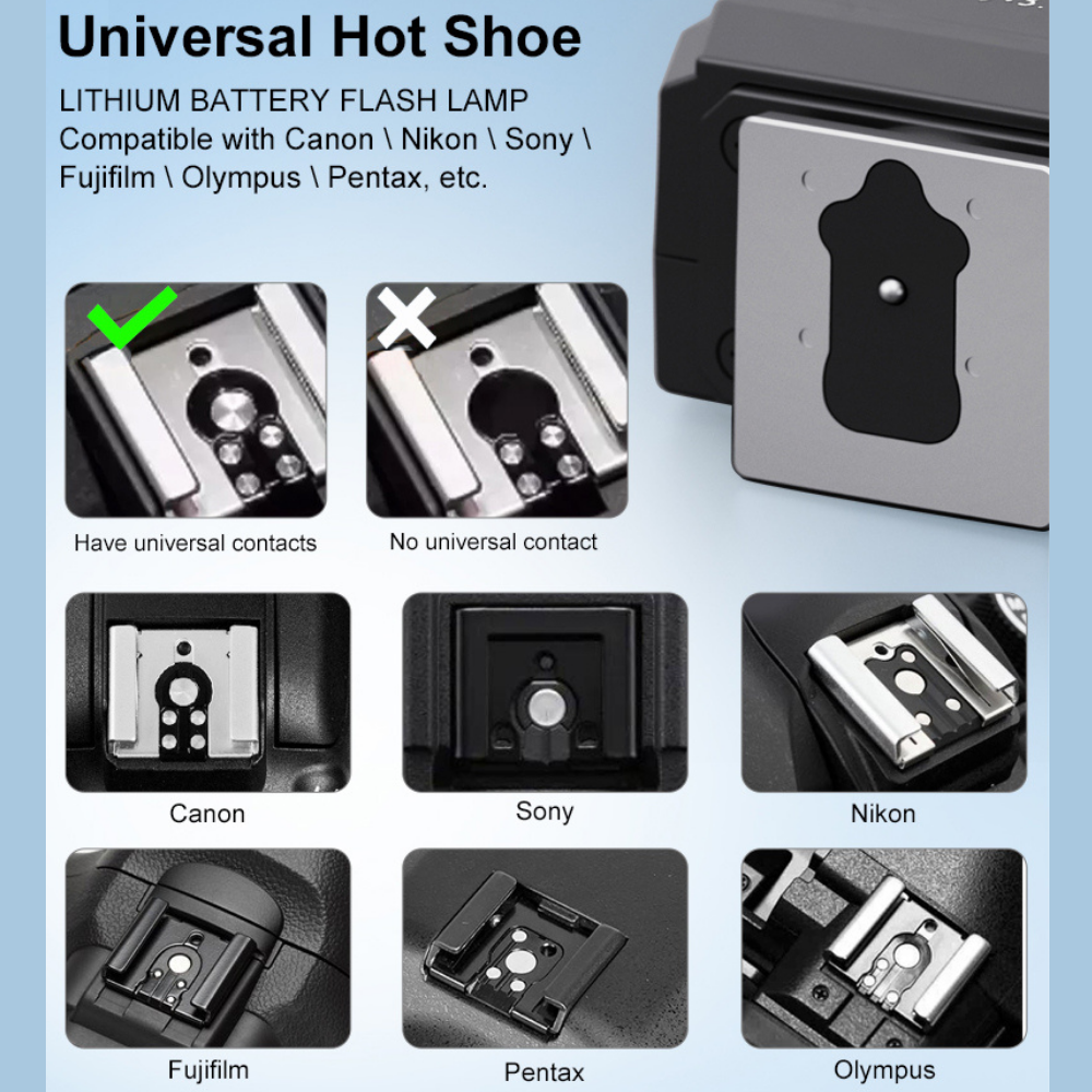 compact external flash for photography