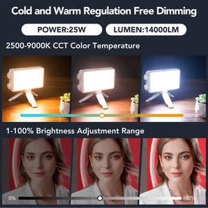 Compact portable camera light for YouTube vlogging setup