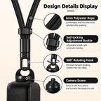 Braided Polyester Camera Wrist Lanyard