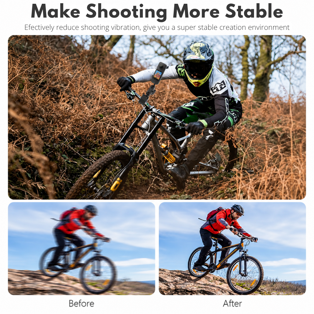 Motorcycle handlebar camera clamp for Insta360 X5