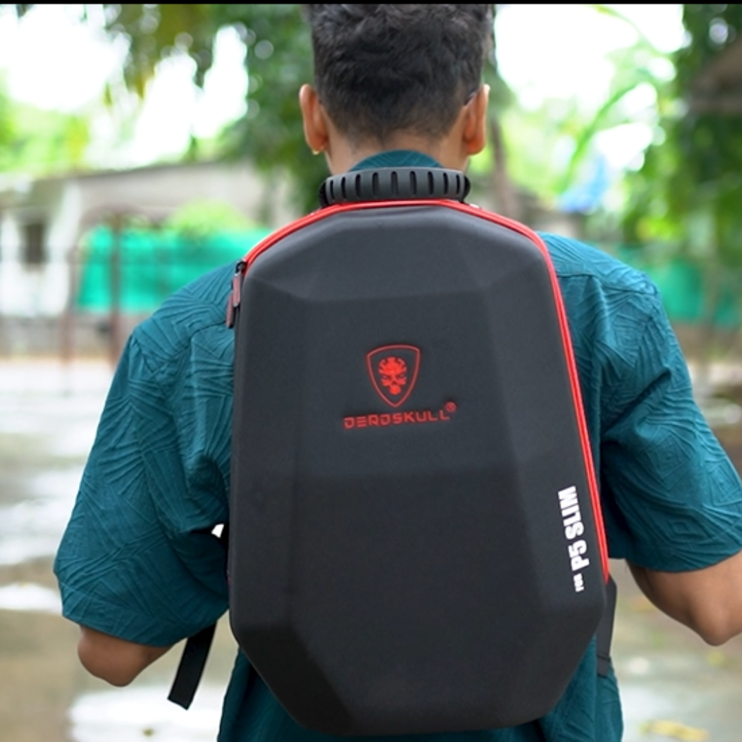 hardshell ps5 slim travel backpack for secure console carry