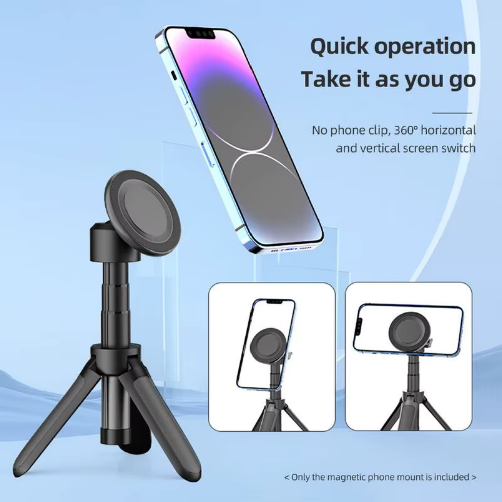 Magnetic Ring Phone Holder with 1/4” Thread | MagSafe Compatible Phone Mount for Smartphones