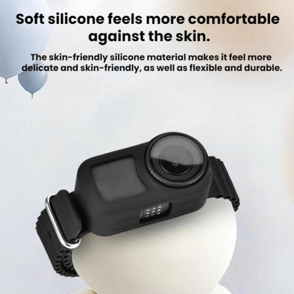adjustable silicone wrist strap camera holder