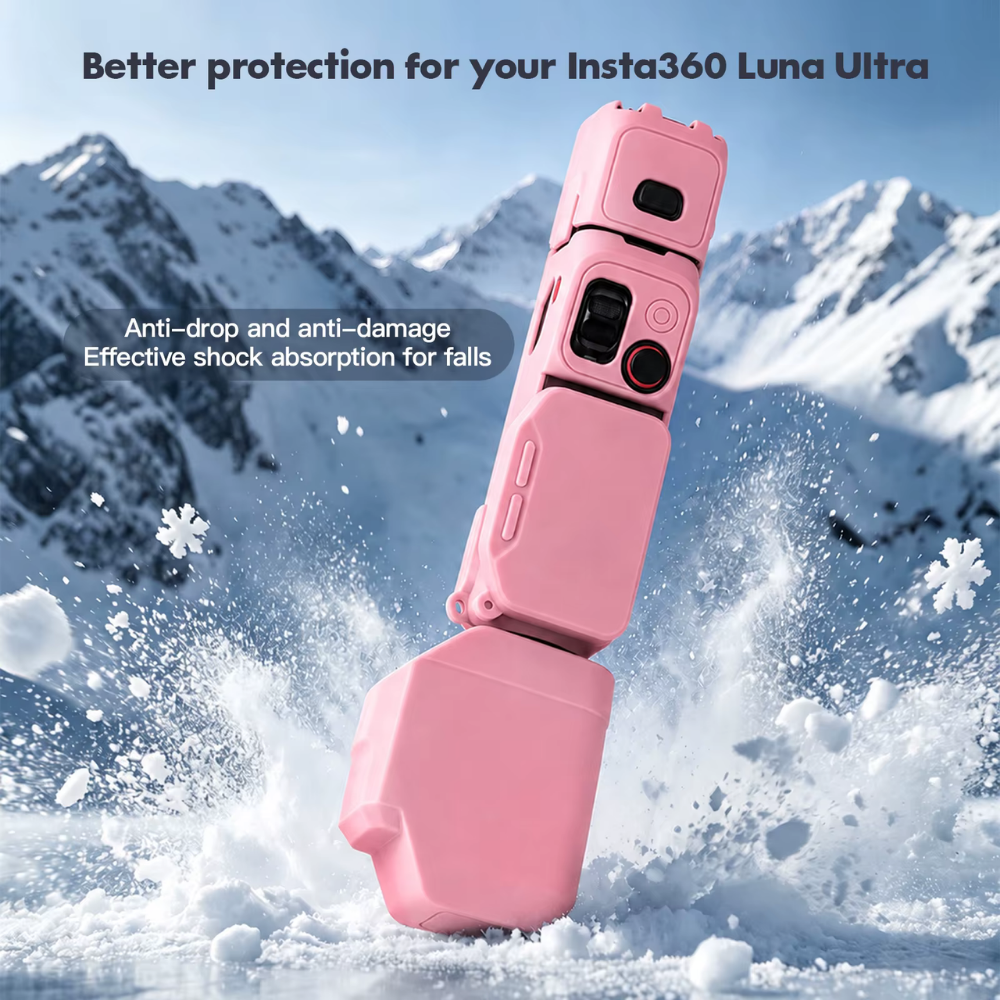 Silicone Protective Case for Insta360 Luna Ultra with Lens & Screen Guard