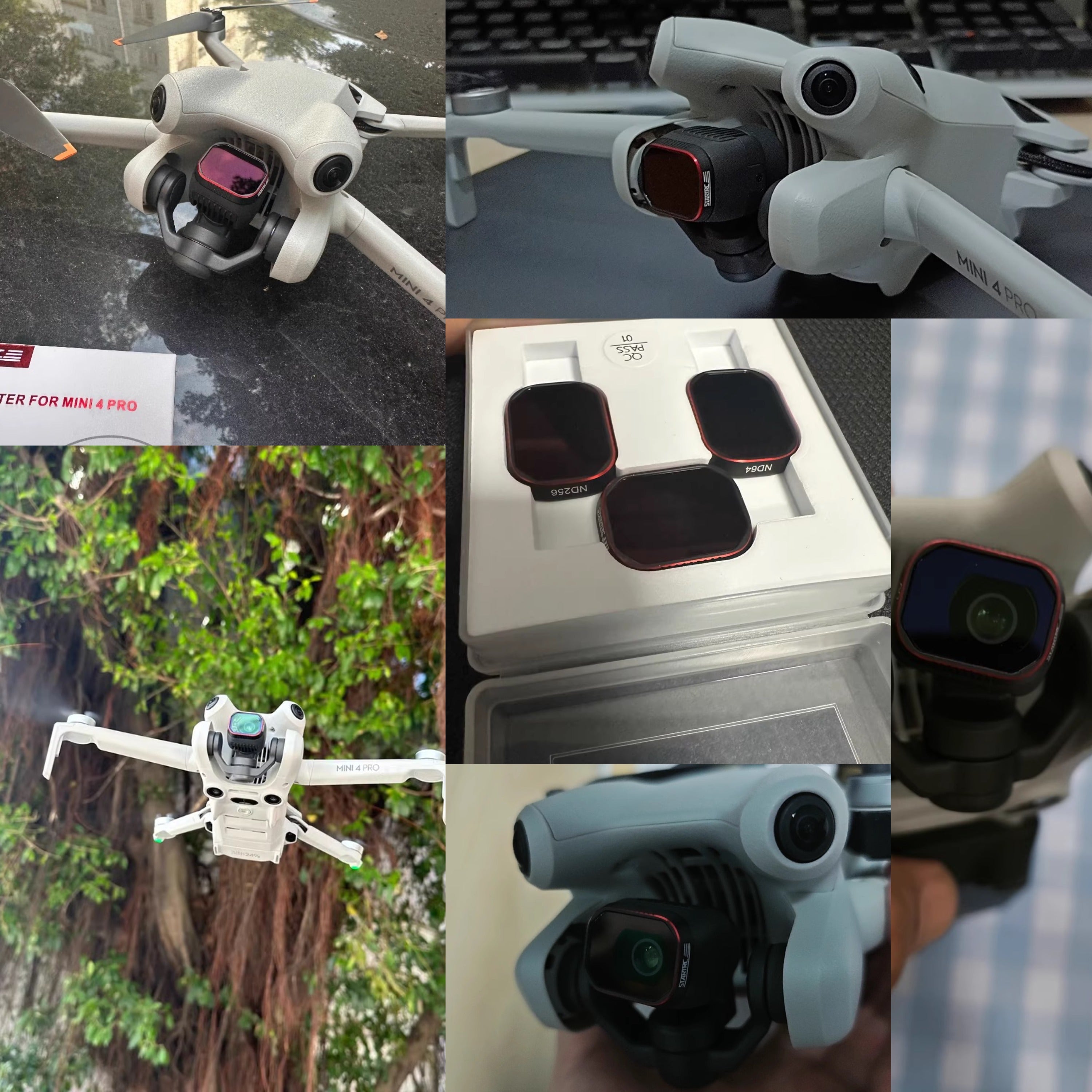 ND Filter Kit 3 Pack ND16 ND64 ND256 for DJI Mini 4 Pro Camera