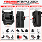 Camera frame case with universal cold shoe mount