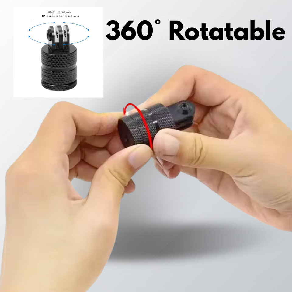 GoPro and DJI compatible aluminum mount adapter