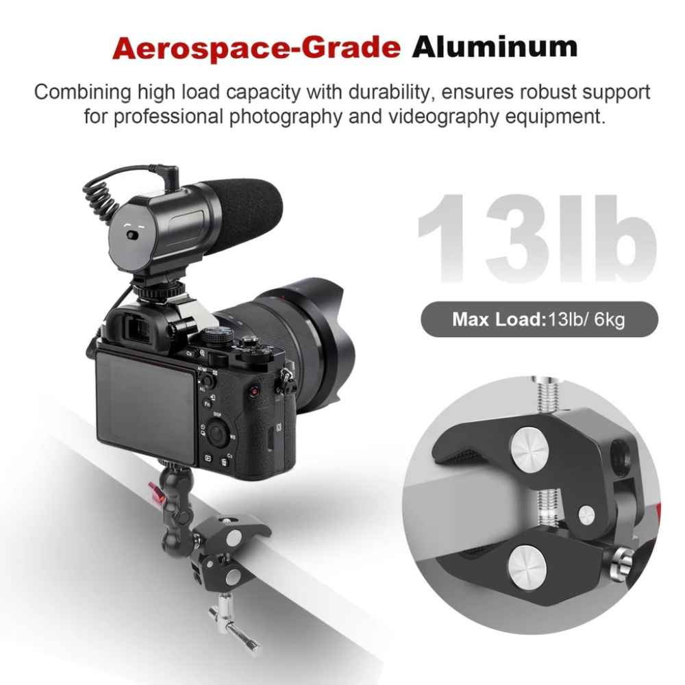 rubber padded super clamp anti slip camera mounting clamp