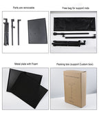 Heavy-duty metal floor stand with foldable design