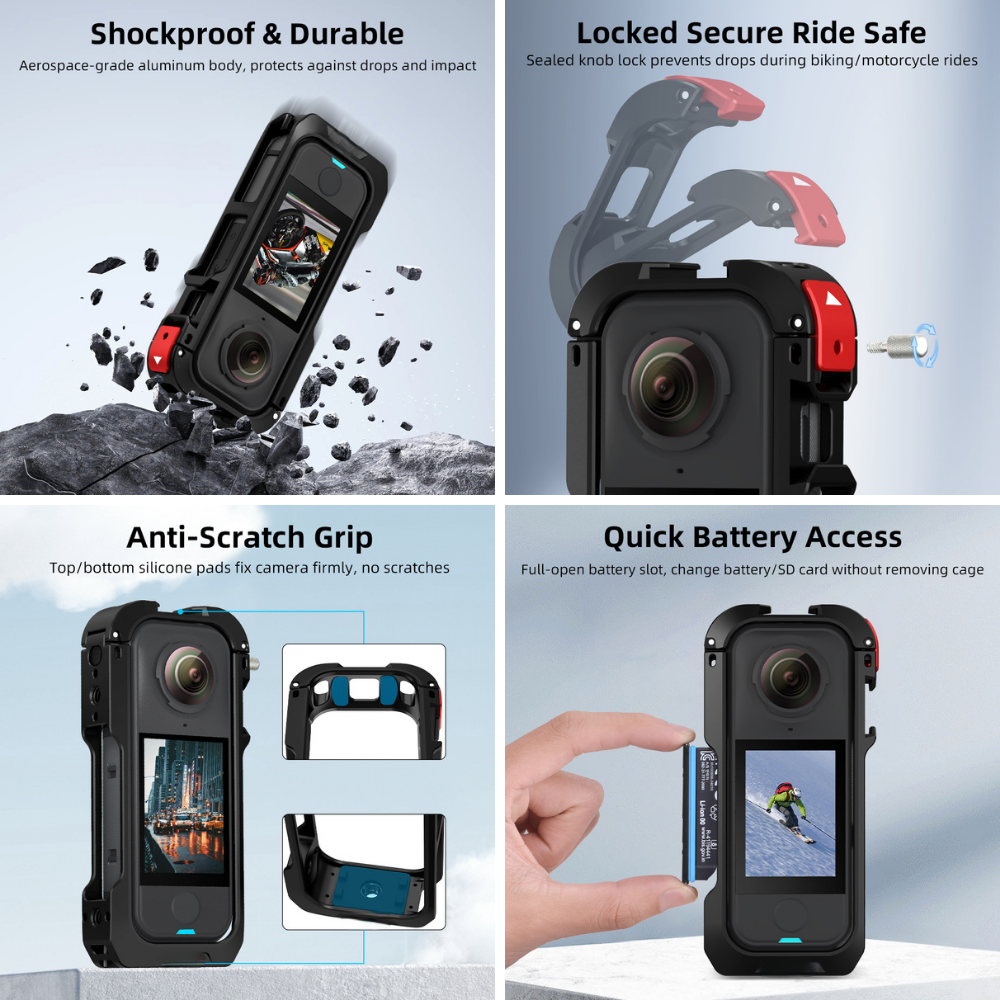 metal protective frame for insta360 x4 air