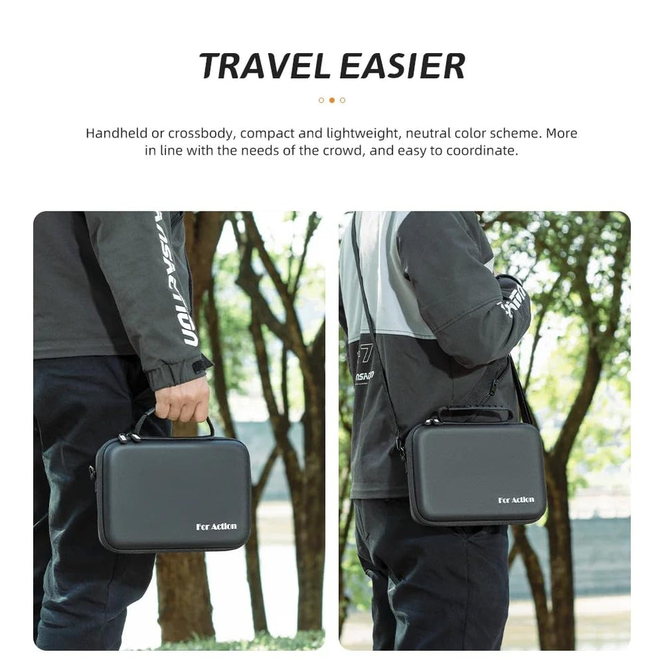 custom molded compartments case for dji osmo action cameras