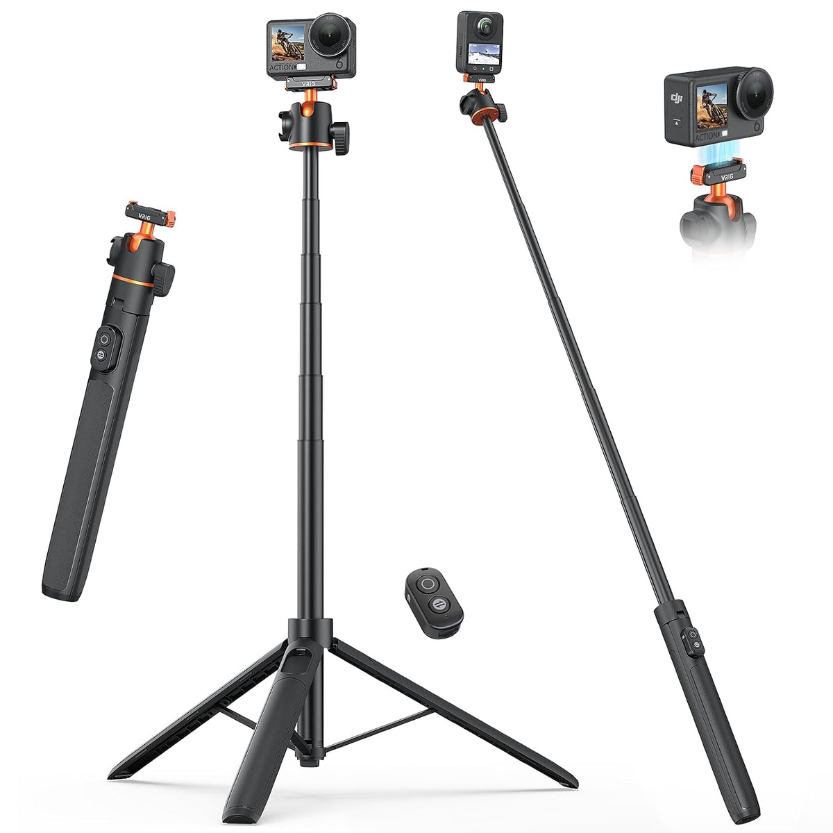 Selfie Stick Tripod for DJI Osmo Action 6