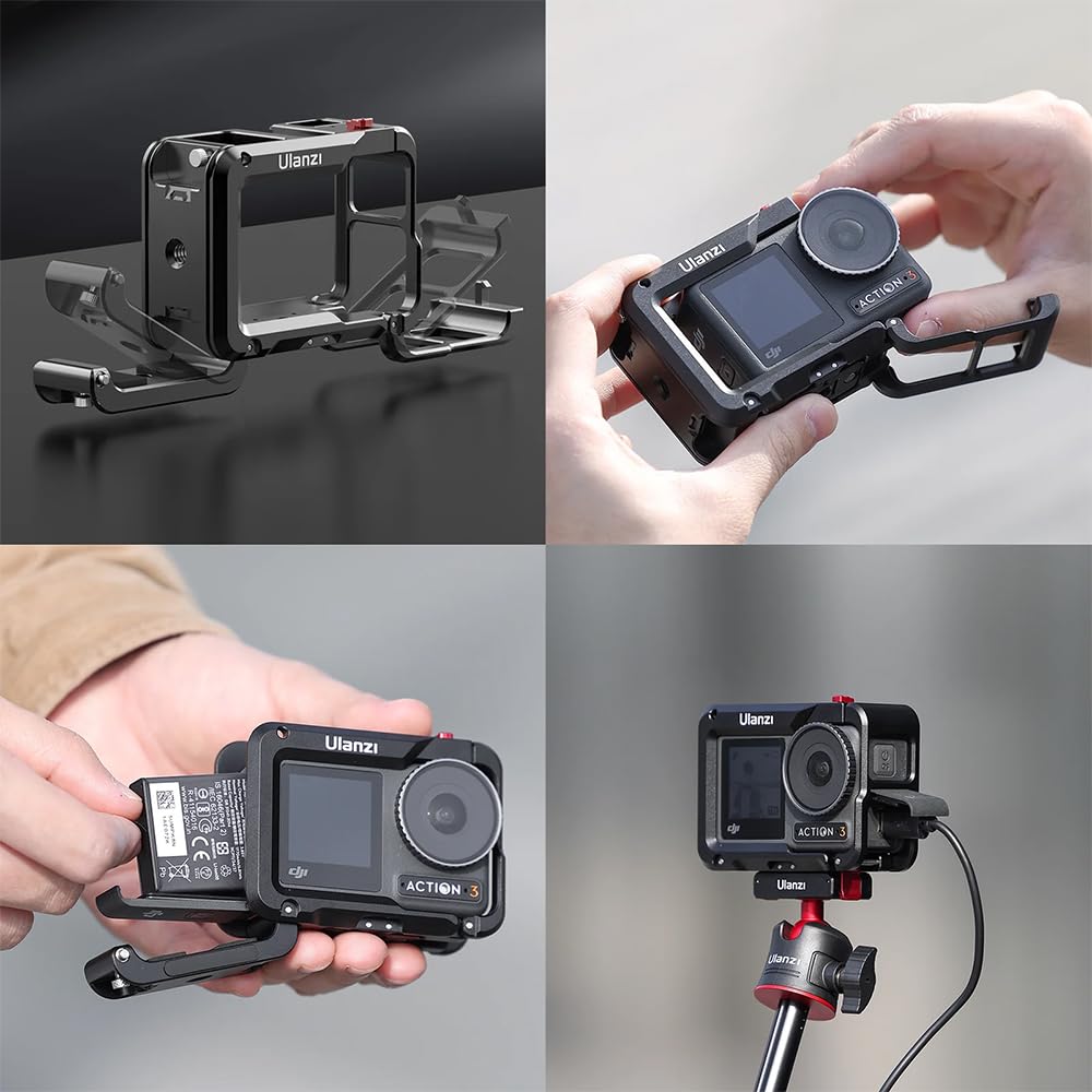 Aluminum camera frame with accessory mounting support