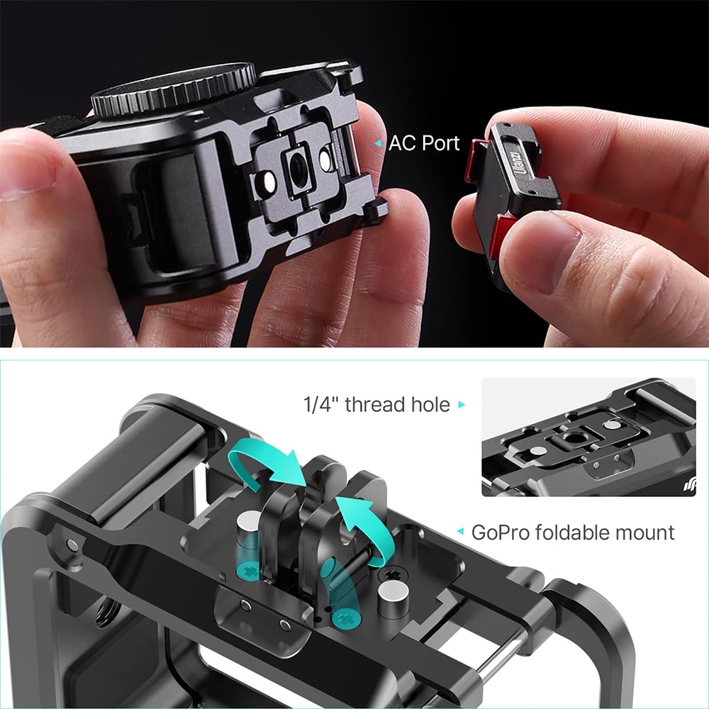 Aluminum protective frame compatible with DJI Osmo Action 4