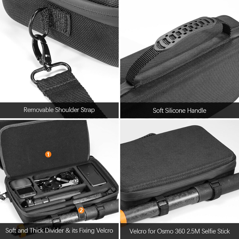 accessory storage case for dji osmo 360 camera setup