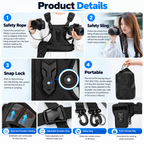Adjustable Chest Camera Harness with Waist Belt