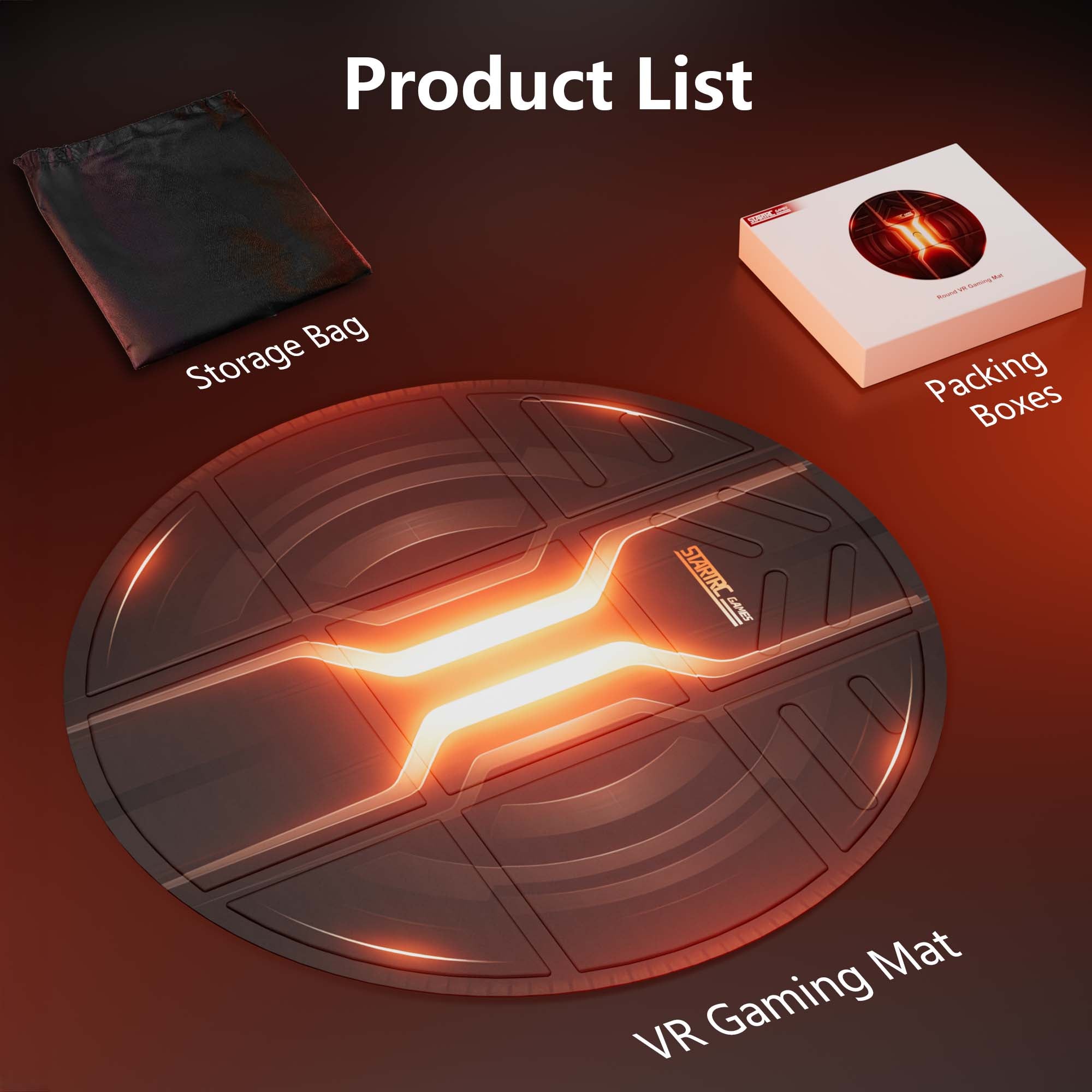 VR Mat 100 cm Round Anti Slip Comfortable Premium Gaming Floor Mat