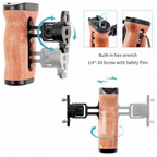 nato rail wooden handle for mirrorless camera