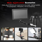 super clamp compatible with magic arm ball head studio rigs