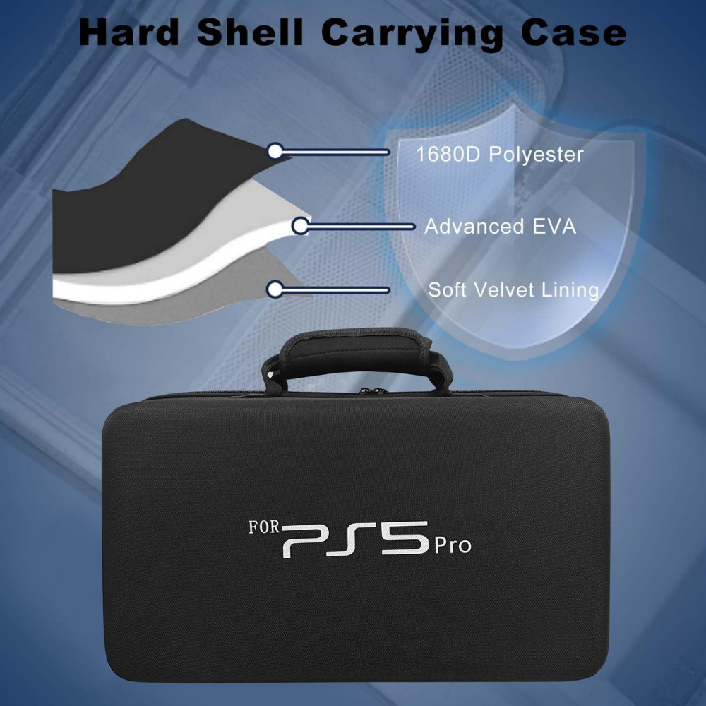Water resistant PS5 Pro carrying case