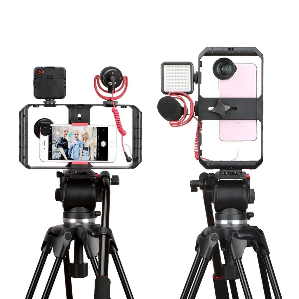 smartphone video rig with 1 4 inch tripod mount support