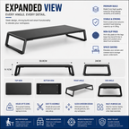 Desktop Monitor Stand with keyboard storage space