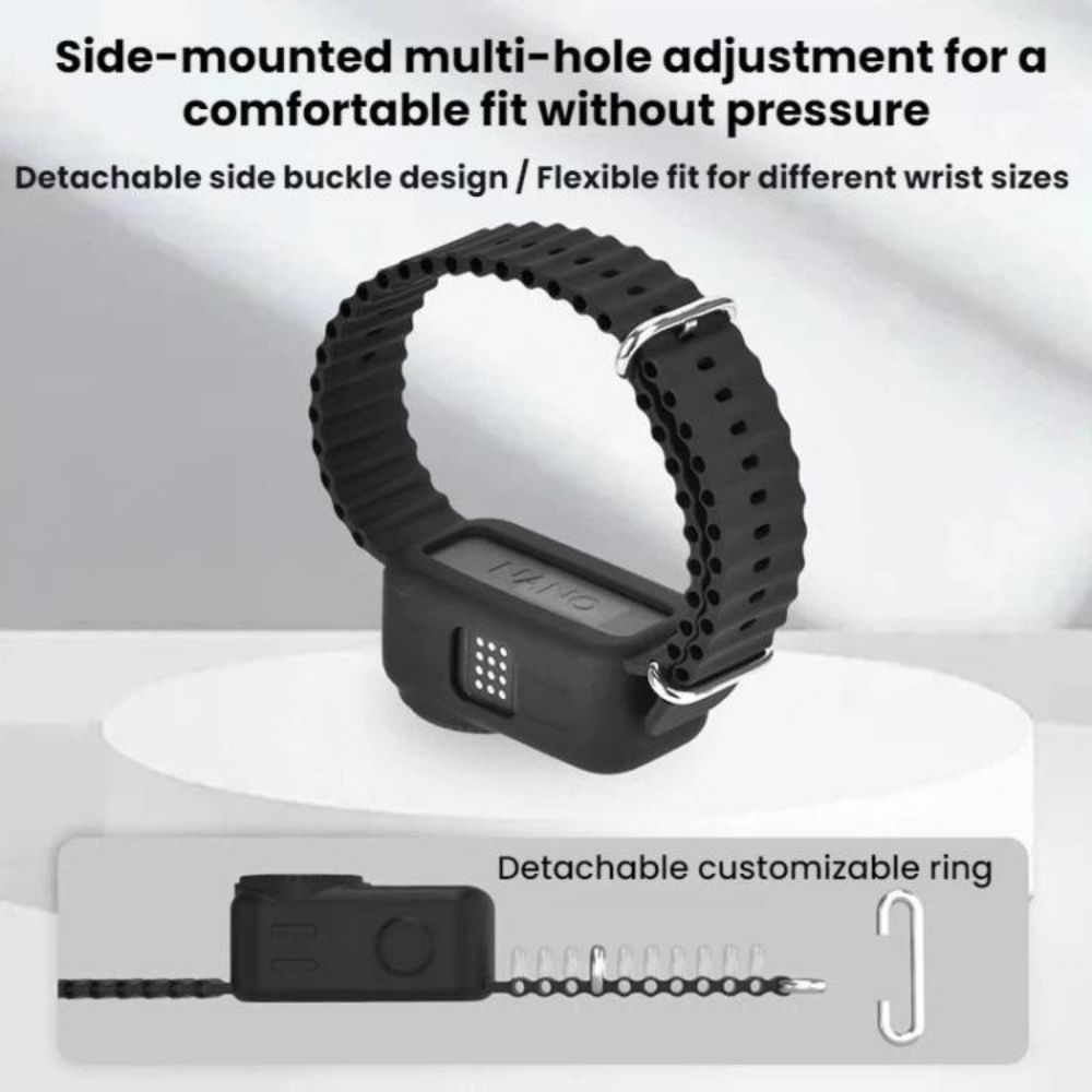 ventilated wrist strap for camera recording