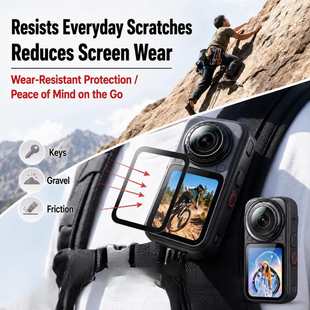 Tempered Glass Screen Protector for Insta360 X6 precise fit