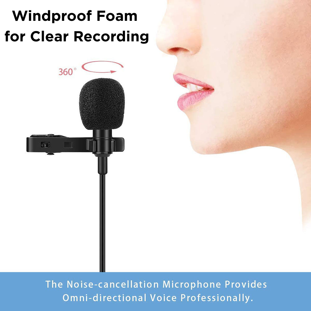 Type C clip on microphone for action camera