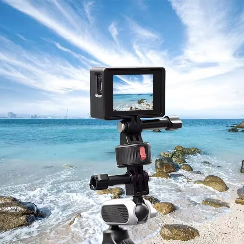 Durable quick release base for action camera accessories