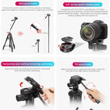 Foldable aluminium camera tripod for travel and outdoor use