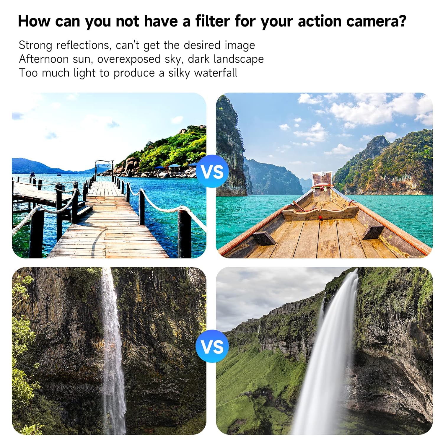 Lens Filter Set for DJI Osmo Action 5 4 3 CPL ND Filters | Telesin