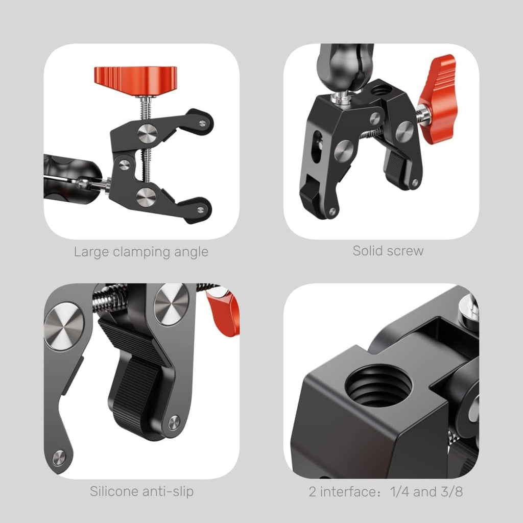 r095 ulanzi camera clamp mount for action cameras 