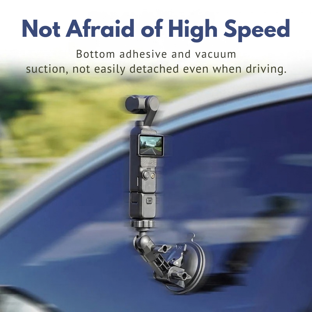 Vacuum camera holder for car windshield