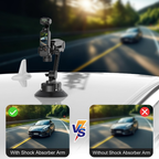 360 adjustable camera mount with hydraulic arm rotation