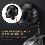 Space aluminum motorcycle helmet organizer