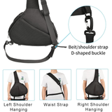 Adjustable shoulder strap and breathable mesh back for comfort