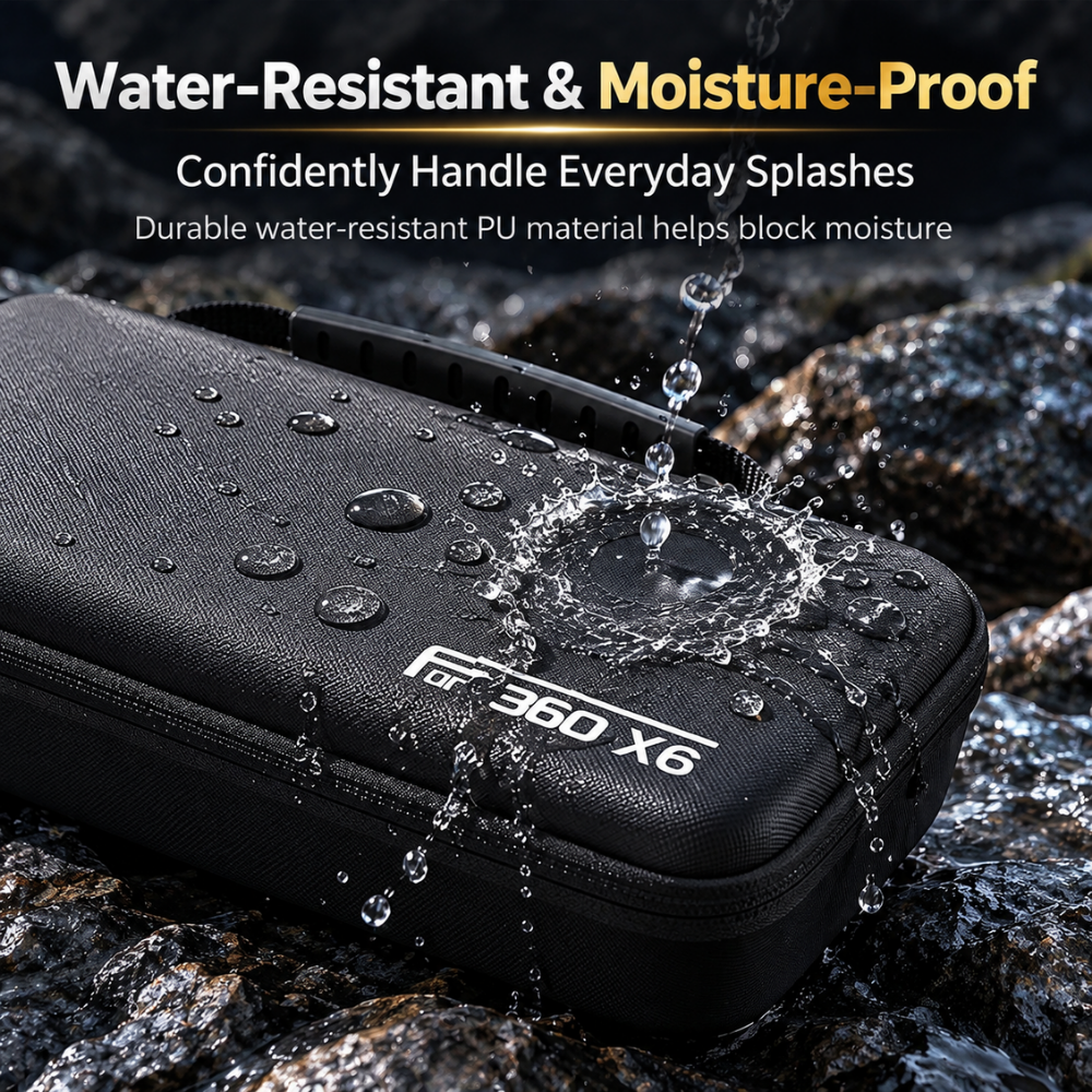 Carrying Case for Insta360 X6 with dual zipper closure