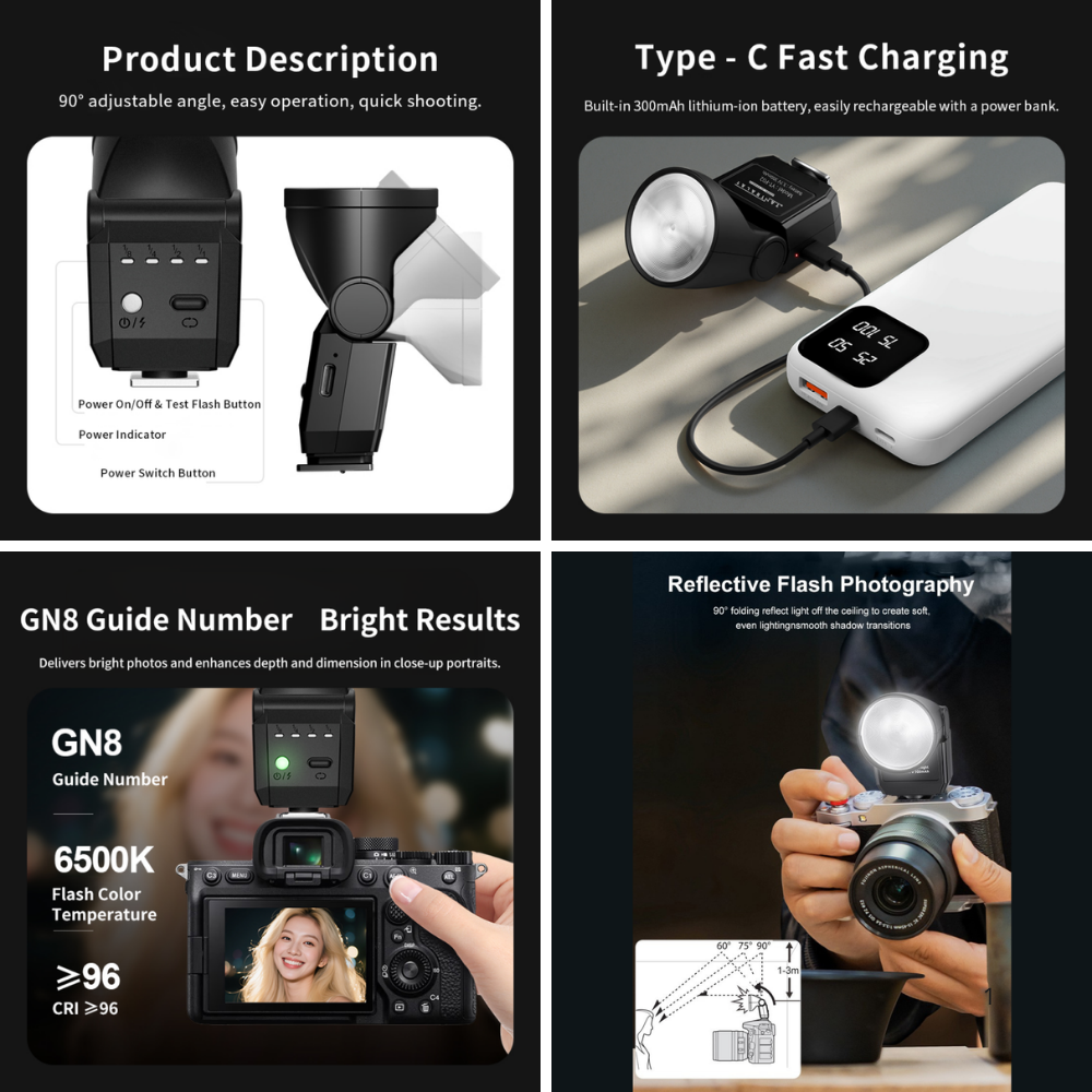 mini speedlite with built in battery