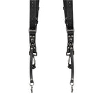 Double camera strap harness for DSLR/SLR with anti-slip grip
