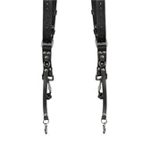 Double camera strap harness for DSLR/SLR with anti-slip grip