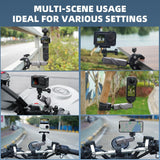 Insta 360 X4 Bike Handle bar mount for insta 360 cameras, dji osm o action 5 accessories mount for vlogging, gopro hero 13, gopro hero 12 action camera accessories for bike handlebar mount, motorcycle POV mount for insta 360 Camera, X3 Accessories, Action 5 pro mounts
