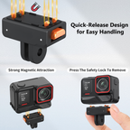 Action camera quick release mounting solution
