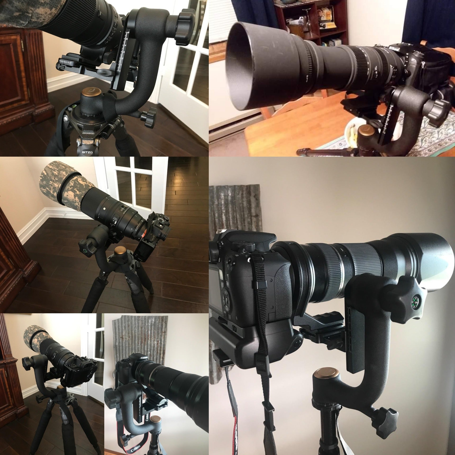Heavy Duty Tripod Gimbal Head – 360° Panoramic Aluminum Mount with Arca-Swiss Quick Release