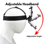 action camera head mount with phone holder support